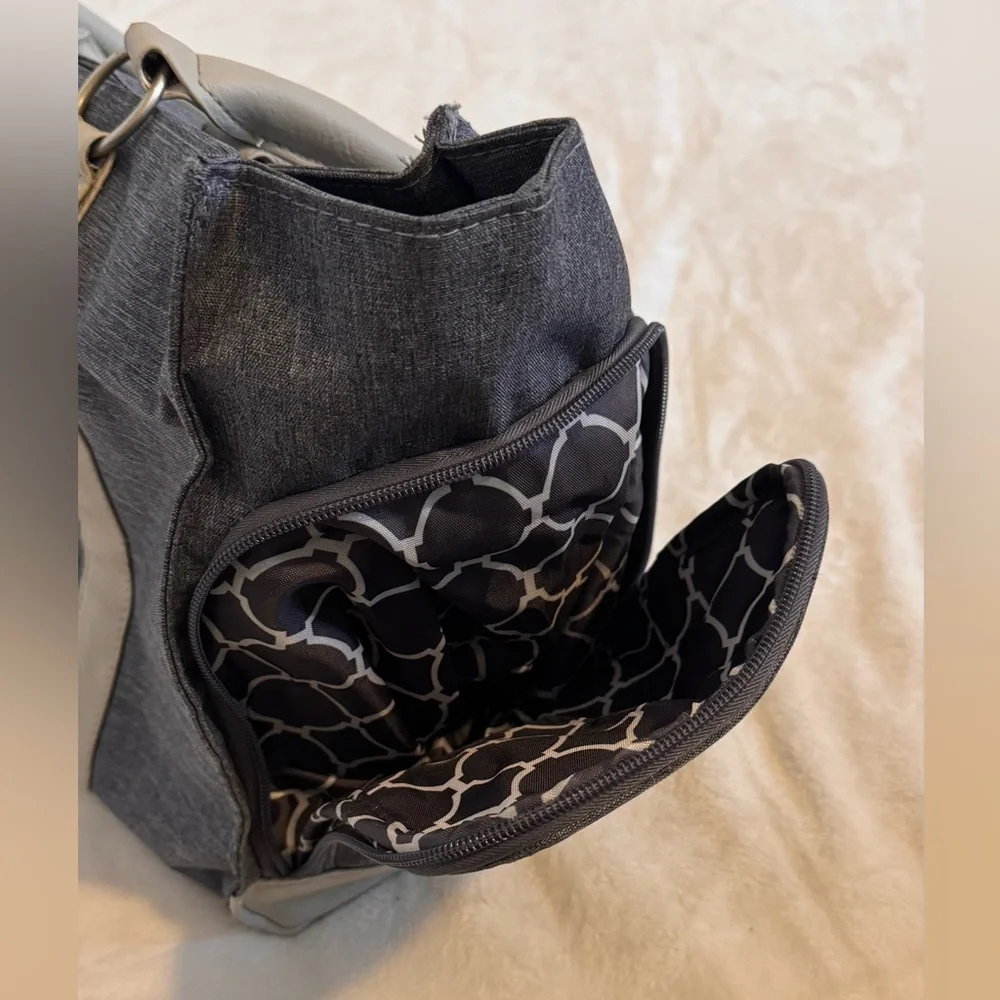 Bananafish Diaper Bag.  New Condition/ Never used.  Light navy and taupe/tan.